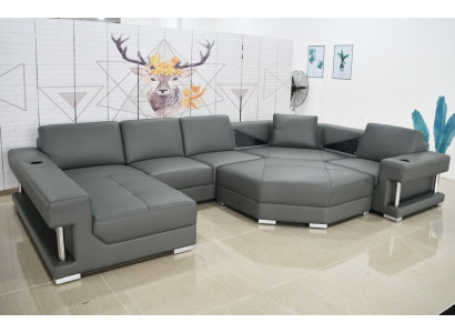 Wohnlandschaft Ecksofa Couch Polster Sofa Leder Eck Garnituren Neu Eckgarnitur
