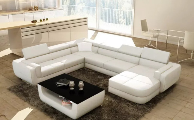 Wohnlandschaft Moderne Ecksofa Polster Design Eckcouch Sofa Sitz Garnituren 2tlg