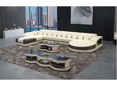 Wohnlandschaft Design Polster Couch U Form Sofas Textil Luxus Klasse Neu Couchen