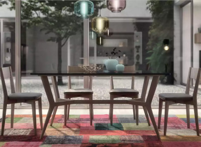 Design Tisch Stühle 5pc Esszimmer Holztisch Esszimmer Set Gruppe neu