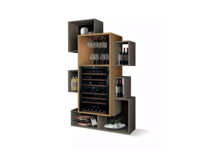 Barschrank Wohnzimmer Weinschrank Barschrank Hausbar Holz neu grau