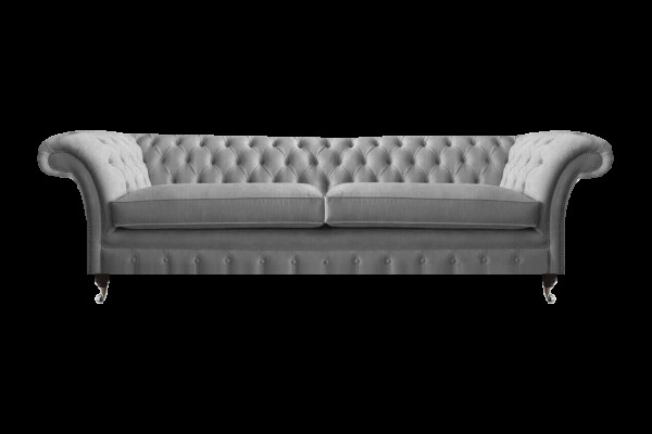 Luxus Sofa Couch Zweisitzer Wohnzimmer Chesterfield Designer Polster Grau