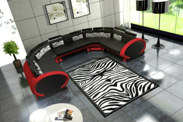 Ecksofa Sofa Couch Polster Wohnlandschaft Leder Eck Sofas Garnitur U Form Neu