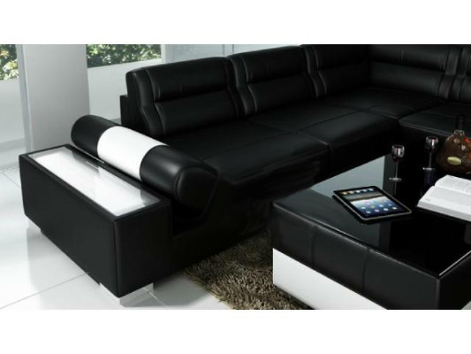 Wohnlandschaft Couch Polster Eck Garnitur Designer Ledersofa Big Sofa Sitz  842