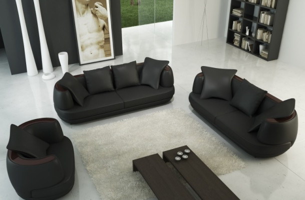 Ledersofa Designer Sofa Couch 3+2+1 Sofagarnitur Couchgarnitur Sofas Garnitur