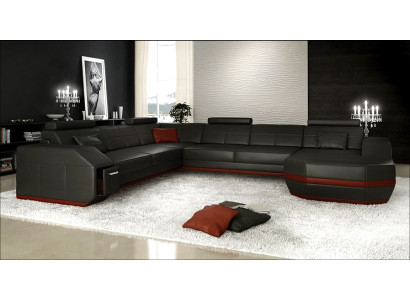 Wohnlandschaft Designer Sofa Couch Big Polster Leder Sofas Eck Ecke Sitz PH300-S