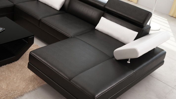 Ledersofa Sofa Couch Wohnlandschaft Ecksofa Garnitur Design Modern Sofa K5009