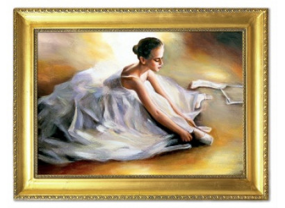 Ballerina Handarbeit Ölbilder Gemälde Leinwand Ölbild Bild Bilder G16534