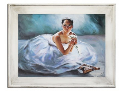 Ballerina im Frühling Handarbeit Ölbilder Gemälde Leinwand Ölbild G16684