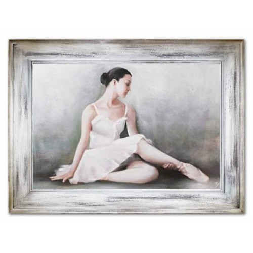 Ballerina in Weiß Handarbeit Ölbilder Gemälde Leinwand Ölbild Bild G17296