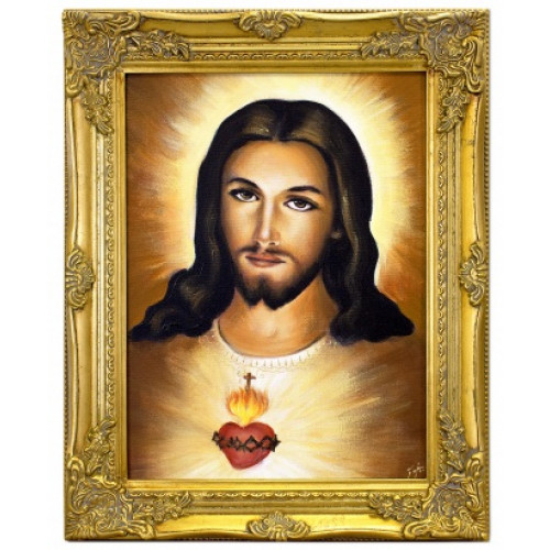 Heiliges Herz Jesu Handarbeit Ölbilder Gemälde Leinwand Ölbild G01590