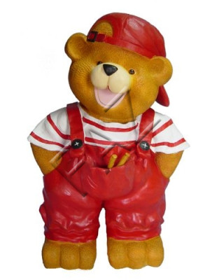 Design Teddy Bär Garten Statue Skulptur Figuren Skulpturen Dekoration Neu Figur