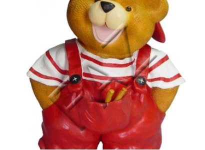 Design Teddy Bär Garten Statue Skulptur Figuren Skulpturen Dekoration Neu Figur