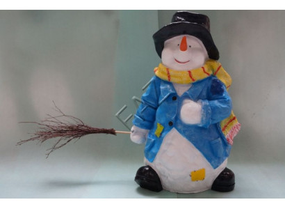 Figur Skulptur Figuren Steinfigur Statuen Dekoratation Schneemann Weihnachten