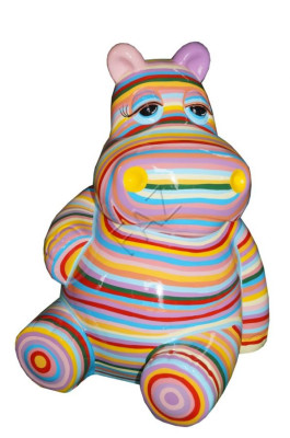 Figur Nilpferd Statue Skulptur Figuren Skulpturen Dekoration Deko Abstrakt Neu