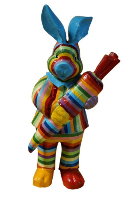 Design Kaninchen Figur Statue Skulptur Figuren Skulpturen Dekoration Deko Neu