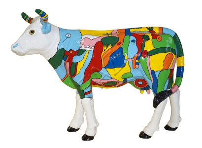 Design Kuh Figur Statue Skulptur Figuren Skulpturen Dekoration Deko Rind Statuen