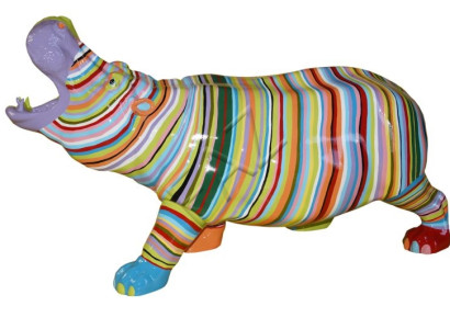 Design Nilpferd Figur Statue Skulptur Figuren Skulpturen Dekoration Deko C589R