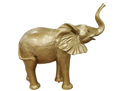 Abstrakte Deko Figur Statue Skulptur 160cm Statuen Skulpturen Gold Elefant Neu