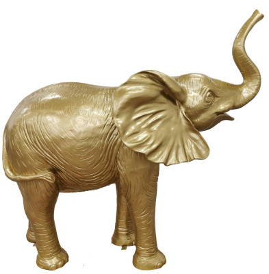 Abstrakte Deko Figur Statue Skulptur 160cm Statuen Skulpturen Gold Elefant Neu