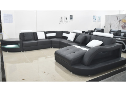 ecksofa led beleuchtet couch sofa eck garnitur ledersofa couchen wohnlandschaft