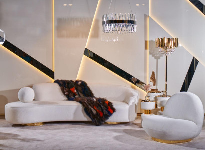 Wohnzimmer Sofagarnitur Sofa Couch Möbel Garnituren 3+1 Sitzer Weiß