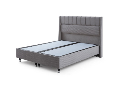 Schlafzimmer Graues Textilbett Designer Rechteckige Form Doppelbett Neu