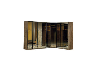 Kleiderschrank Schlafzimmer Eckkleiderschrank Schrank Glasschrank Modern Loft