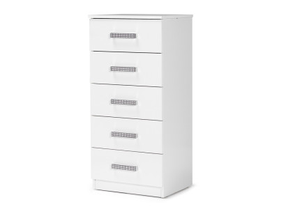 Kommode Holzschrank Schrank mit 2 Schiebetüren Holz Weiß Anbauschrank