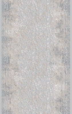 Teppich Grau-Weiß Kunstfaserteppich Kurzflor Wohnzimmer Designer Teppiche