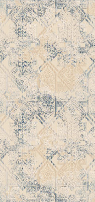 Teppich Kunstteppich Wohnzimmer Schlafzimmer Gradient Blau Beige Design