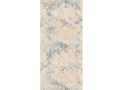 Teppich Kunstteppich Wohnzimmer Schlafzimmer Gradient Blau Beige Design