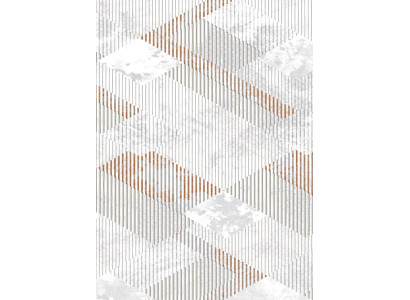 Teppich Kurz Flor Geometrisches Muster Wohnzimmer Flur Foyer Beige Braun