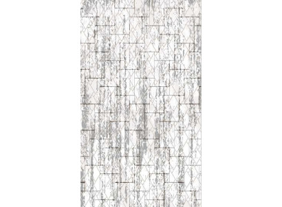 Teppich Kunstfaserteppich Kurz Flor Geometrisches Muster Gradient Grau Teppiche