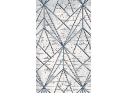 Teppich Wohnzimmerteppich Kurz Flor Geometrisches Abstrakt Muster Blau Teppiche