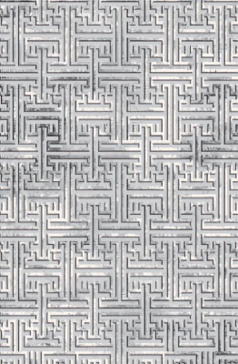 Teppich Bodenteppich Kurzflor Geometrisches Muster Flur Foyer Grau Teppiche