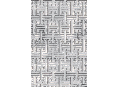 Teppich Bodenteppich Kurzflor Geometrisches Muster Flur Foyer Grau Teppiche