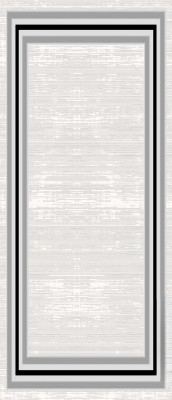 Teppich Bodenteppich Kurzflor Bordüre Ornament Grau Schwarz Flur Foyer Teppiche