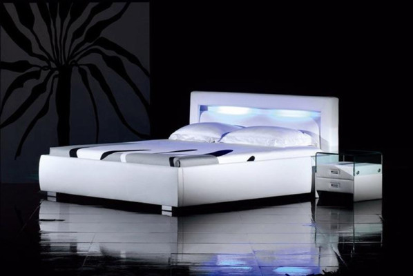 Bett Betten Polster Doppel Ehe Hotel Luxus Leder Moderne Designer Schlafzimmer
