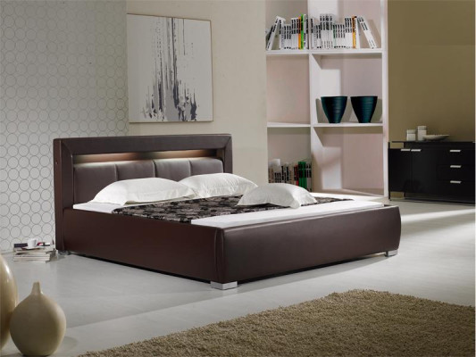 Bett Betten Polster Doppel Ehe Hotel Luxus Leder Moderne Designer Schlafzimmer