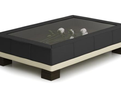 Wohnzimmer Tisch Couchtisch Kaffeetisch Glas Design Beistelltische Tische Leder