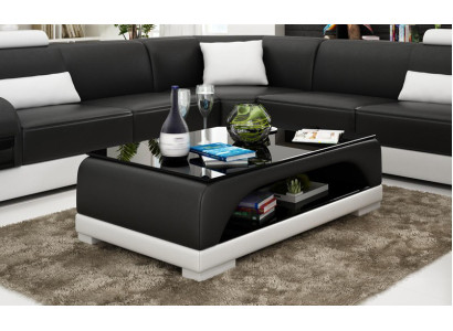 Design Glastisch Leder Couch Tisch Tische Glas Sofa Wohnzimmertische
