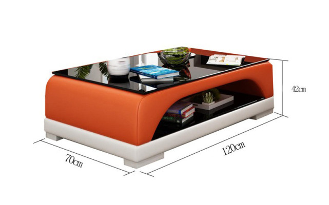 Design Glastisch Leder Couch Tisch Tische Glas Sofa Wohnzimmertische