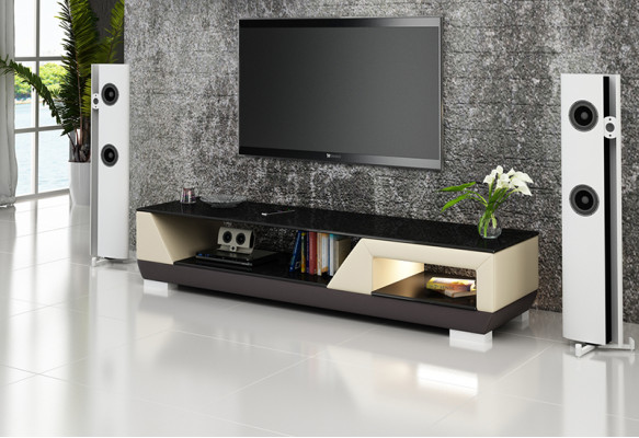 Design Sideboard Schrank Kommode Kommoden Low Board Regal Wohnzimmer rtv leder