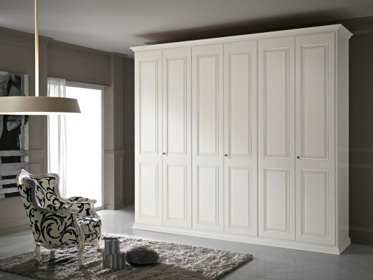 Kleiderschrank Möbel Garderobe Möbel Naturholz Schlafzimmer  Weiß Neu
