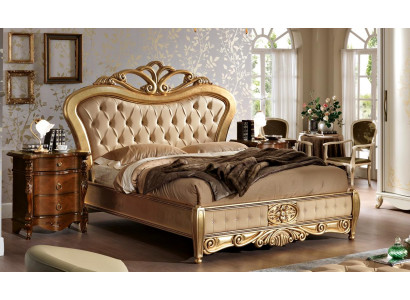 Bett Chesterfield Gold Betten Barock Massivholz Gold Doppelbett Design Möbel