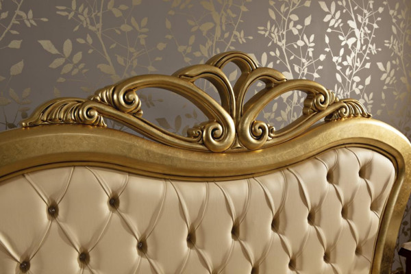 Bett Chesterfield Gold Betten Barock Massivholz Gold Doppelbett Design Möbel