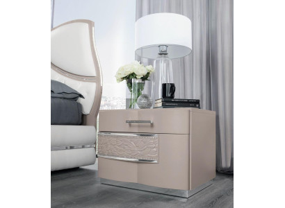 Nachttisch Nachtschrank Kommode Konsole Beistell Luxus Beistelltisch Tisch Beige