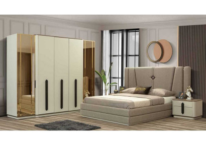 Bett Nachttisch Kleiderschrank Schlafzimmer Set Design Modern Luxus