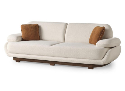 Wohnzimmer Sofa 3 Sitzer Design Textil Einrichtung Dreisitzer Sofa Couch Weiß